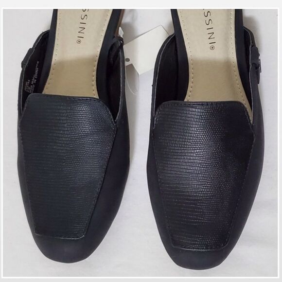 New Massini Shoes Womens Size 6 Black Mule Slides Casual Textured NWT - Picture 8 of 14